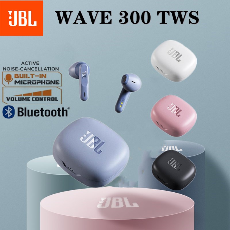 Fone De Ouvido JBL Wave 300 TWS Bluetooth 5.2 Fones Sem Fio Intra-Auriculares Estéreo À Prova D'água Com Microfone