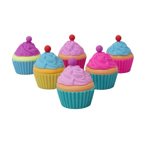 Kit com 6 Borrachas Cupcake