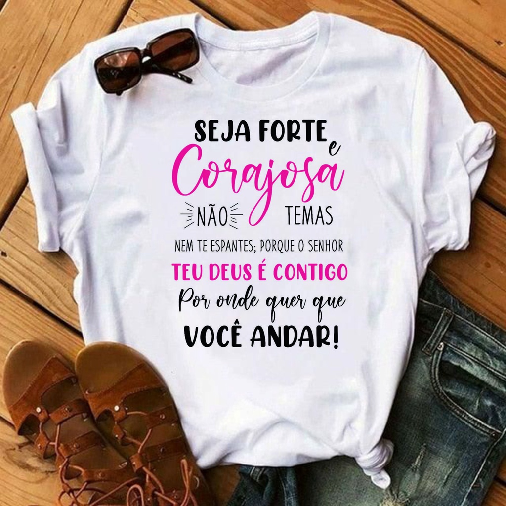 Camisa Gospel Blusas Com Dizeres Evangelicos CAMISETA EVANGELICAS