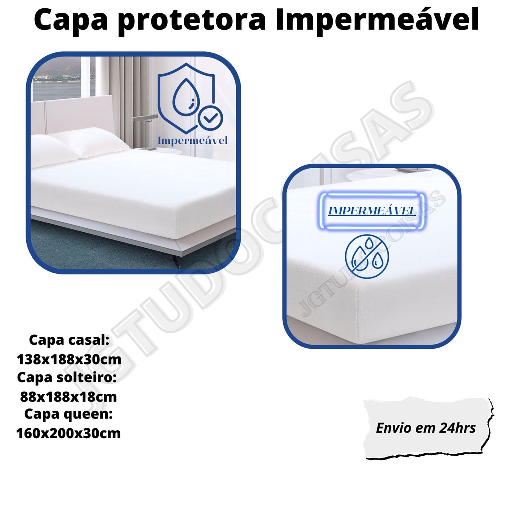 Capa Protetora Colch O Solteiro Casal Queen Imperme Vel Anti Acaro