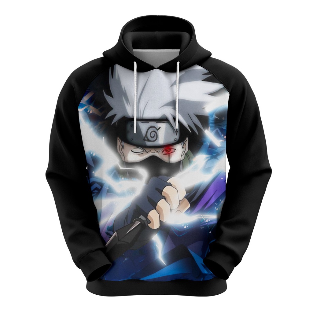 Blusa Moletom De Ziper Kakashi No Luar Naruto Casaco Zipper em