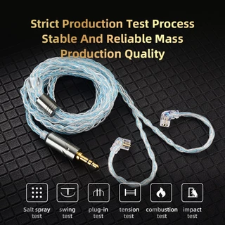 【 konouyo 】 QKZ Cabo De Fone De Ouvido T1 0.75mm 2PIN Melhoramento Folheado A Prata De 3,5 Mm Fones Com Fio Para KZ ZSN pro ZS10 EDX TRN CCA