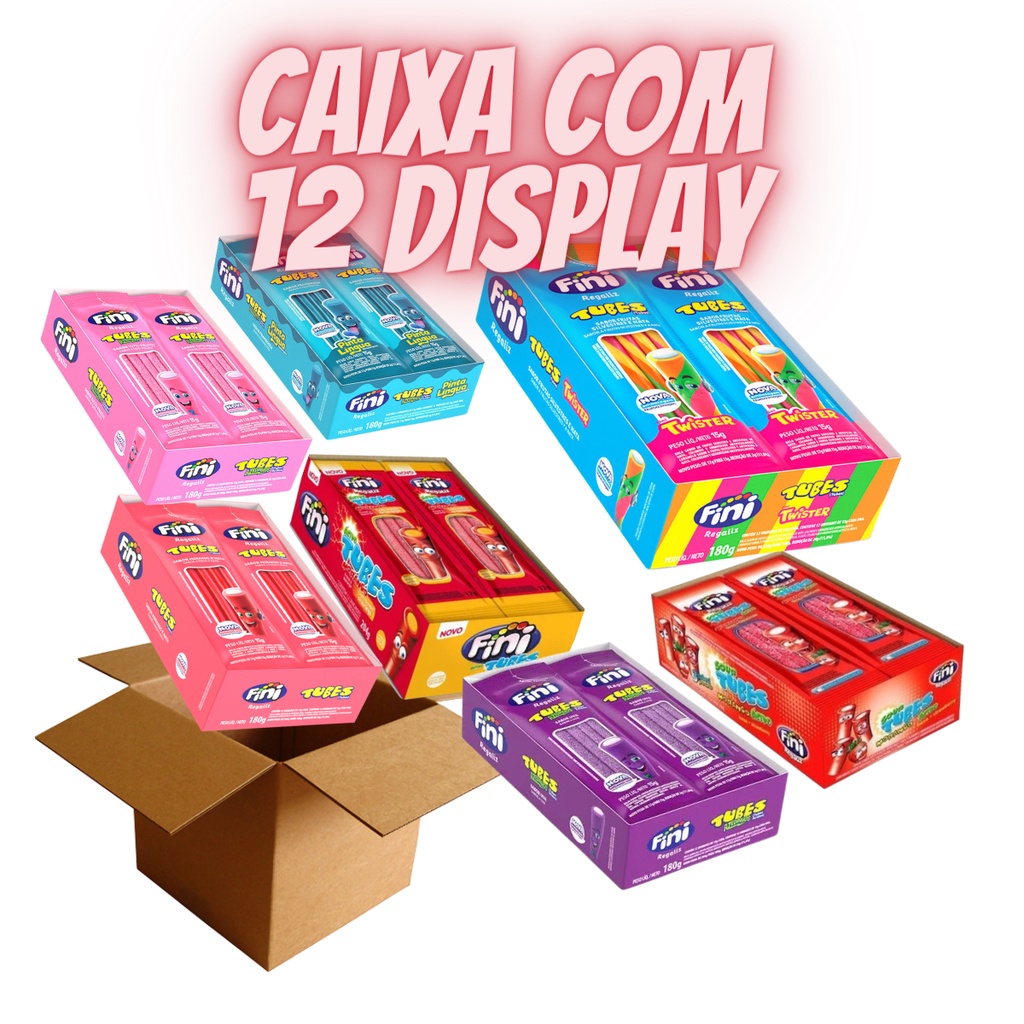 Kit Bala Gelatina Fini Caixa Com 12 Display Sortido | Shopee Brasil