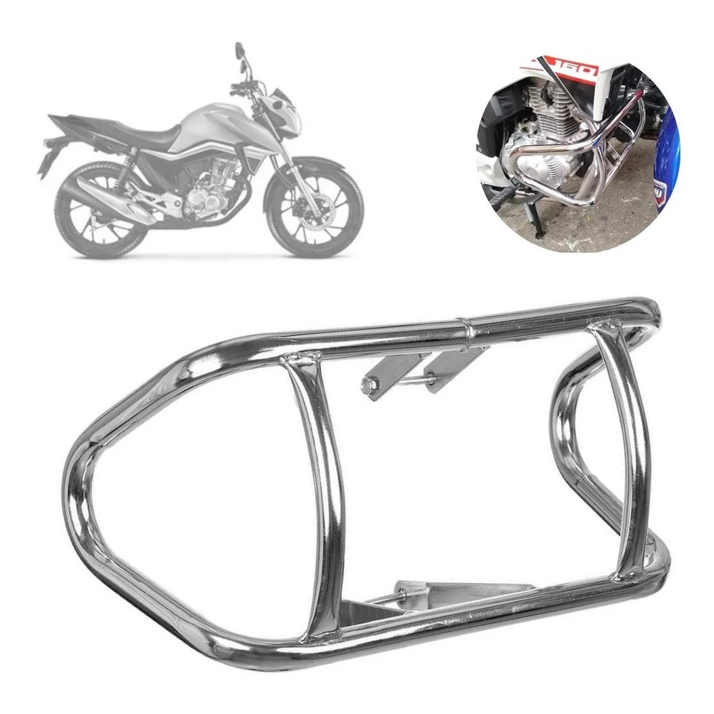 MATA CACHORRO PRO TORK PROTETOR FRANCES COMPATIVEL COM FAN/TITAN/START/CG 125 150 160 NOVO CROMADO