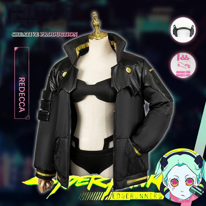 Best Cyberpunk Edgerunners Rebecca Cosplay Jaqueta Conjunto De Roupa Interior Anime Uniforme Festa De Halloween Bem