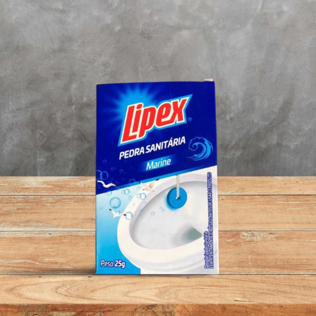 Pedra Sanitária Lipex 25g Ação Bacteriostática Marine | Shopee Brasil