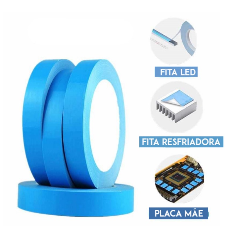 Fita Adesiva Thermal Pad 15mm Adesivo Térmico Baixador De Temperatura