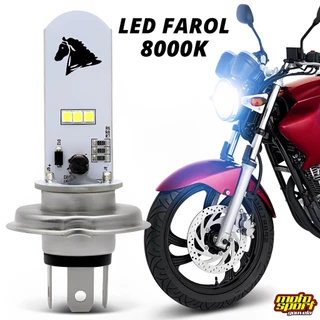 Lâmpada Farol Led Moto H4 8000k Super Branca Stallion Cavalinho em Oferta na Shopee