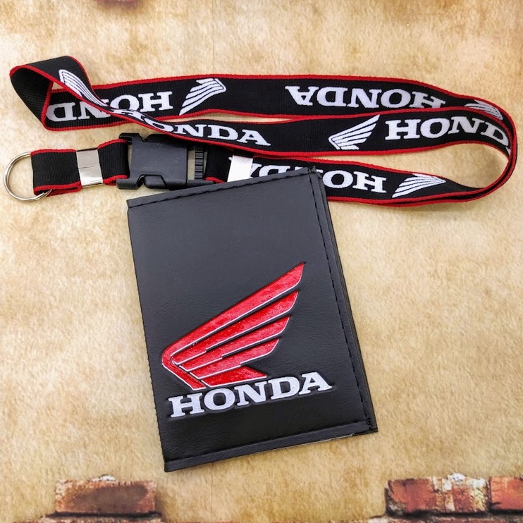 Honda Motos Kit Vermelho Porta Documentos + Cordão Special