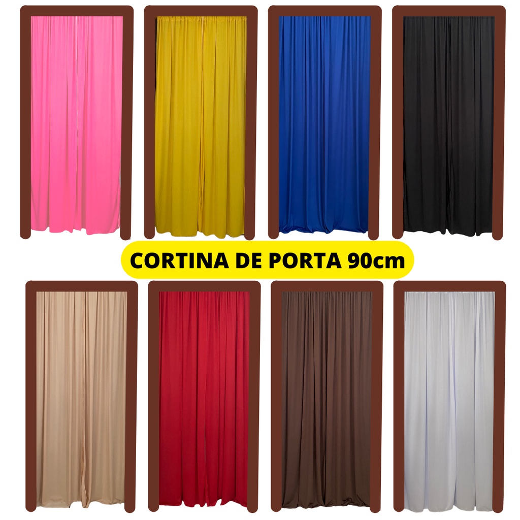 Cortina Porta Cortina de Porta De Quarto Sala Cozinha- Cortina Separador de Ambiente