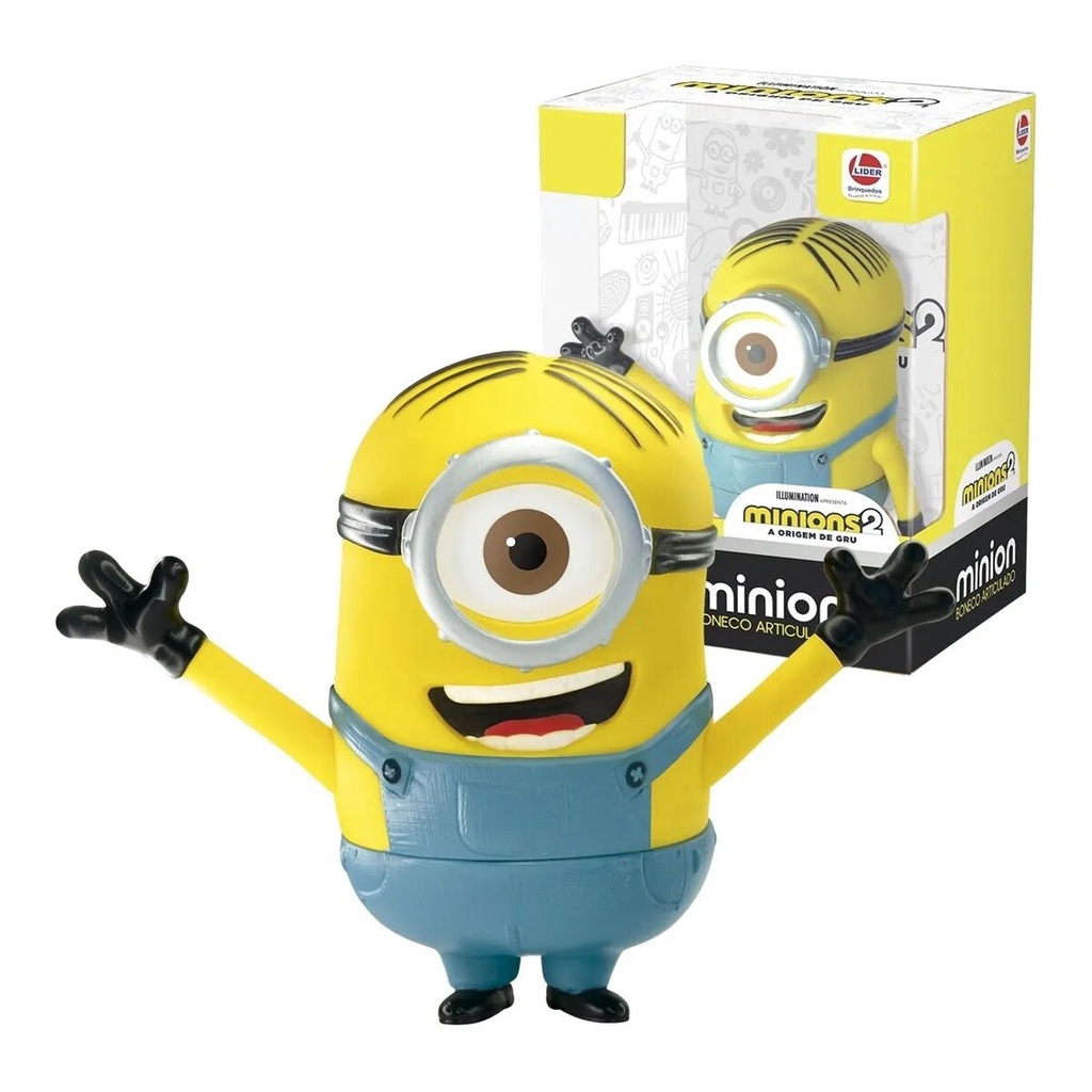 Minions Stuart- Boneco em Vinil Articulado- Meu Malvado Favorito