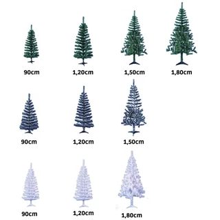 Arvore Natal Pinheiro Verde Nevada Branca 90 / 120 / 150 / 180cm Várias cores e tamanhos