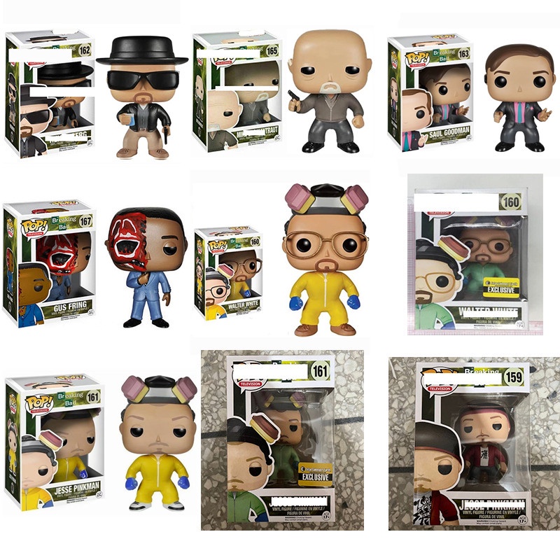 Funko Pop Breaking Bad Jesse Pinkman Saul Goodman Walter White Mike Ehrmantraut Action Figure Brinquedos Boneco Brinquedo