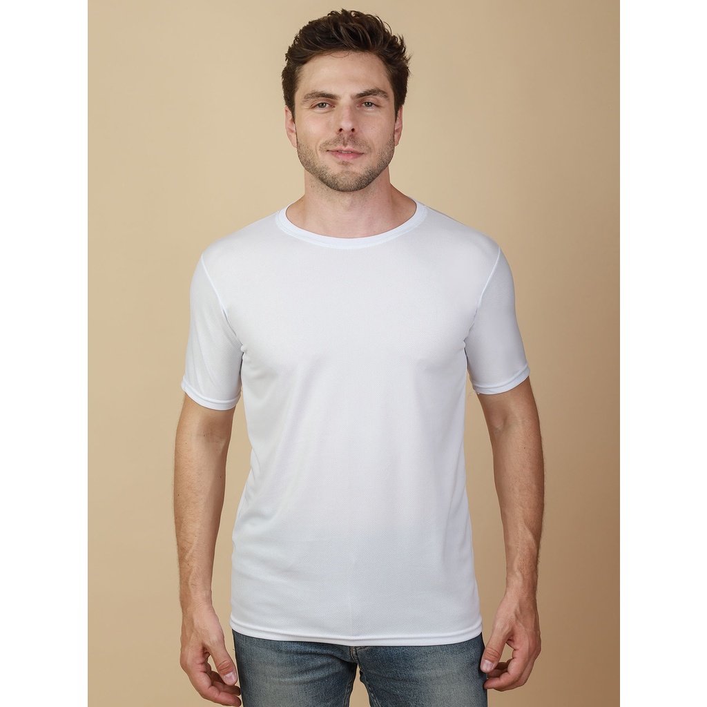 Camiseta Dry Fit Esportiva Branca Lisa