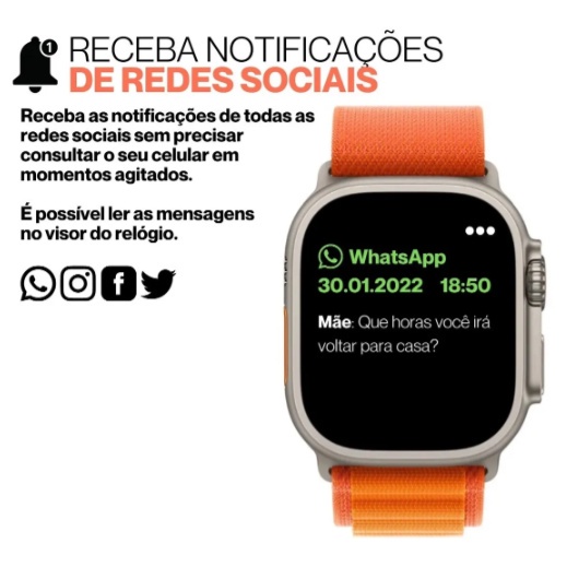 Smartwatch HW8 Ultra Relógio Inteligente Série 8 IWO Lançamento Original  Com Duas Pulseiras | Shopee Brasil