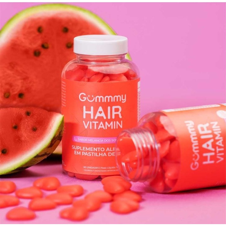 Gummy Hair Vitamina Para Cabelo Unha E Pele Sabor Tutti Frutti 60 Gomas Shopee Brasil