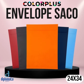 Envelopes Saco Color Plus 80g 24x34 cm (10 Unid) Envelope Colorido para Documento A4 e Ofício Identidade Visual Papelaria Personalizada Currículo Curriculum