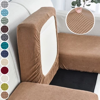 1/2/3/4 Lugares Capa De Sofá Jacquard Elástica Em Forma De L Silpcover De Cor Sólida Para Sala De Estar Decoração De Almofadas De Assento Protetora De Móveis