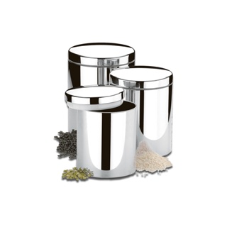 Conjunto de Potes para Mantimentos com Tampa Brinox Suprema 3 Peças Aço Inox