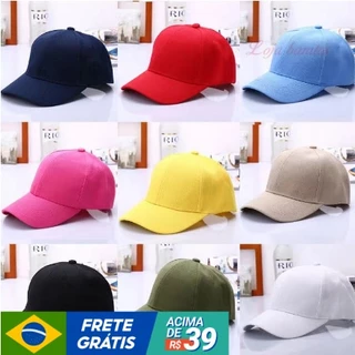 Boné Esportivo Aba Curva Unissex Masculino Feminino Básico Casual Liso Com Ajuste