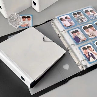 A5 Binder Photocards Cover Kpop Photo Album Simple Photocard Binder Collect  Book Loose-leaf Polaroid Album Scrapbook Card Binder