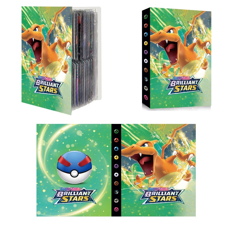 240 Mapa De Cartões Pokemon Cartas Álbuns De Coleção De