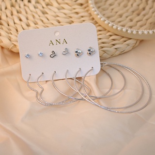 Kit 6 pares de brincos com argolas prata e dourada-48B