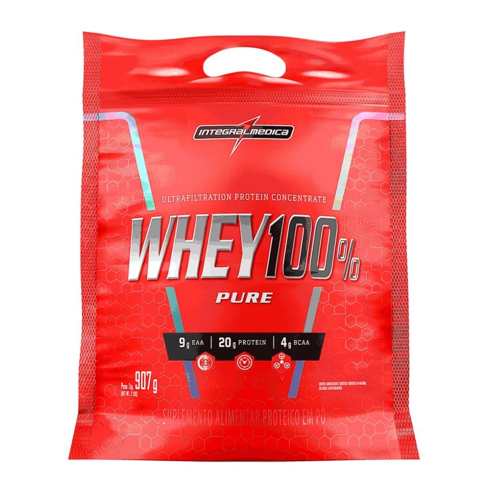 Whey 100% Pure Refil (907g) – Integralmédica – Chocolate