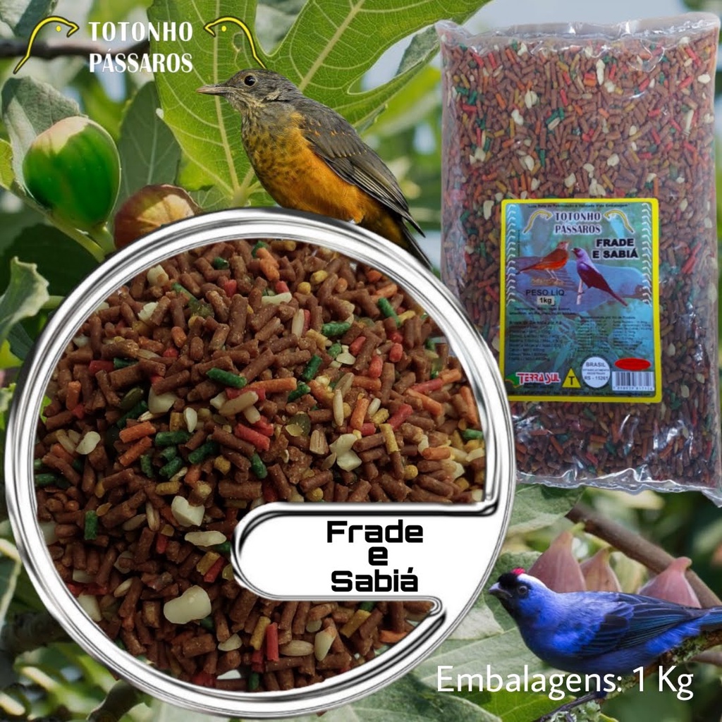 Ração Mistura para Frade e Sabiá 1 Kg | Shopee Brasil