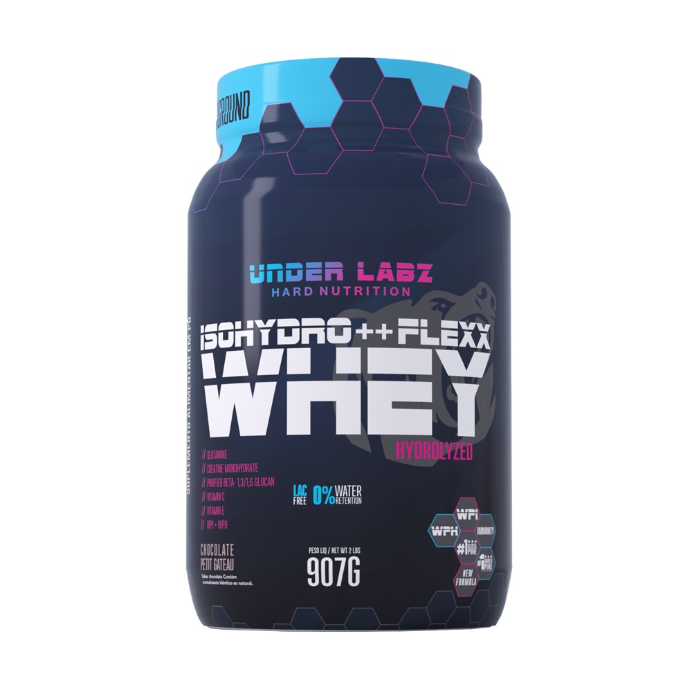 Whey Protein Isolado & Hidrolisado Iso Hydro ++ Flexx 907g Under Labz