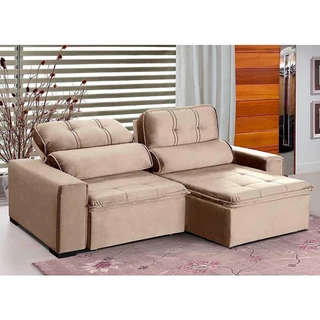 Sofá Palladium 2,90m Suede Castor
