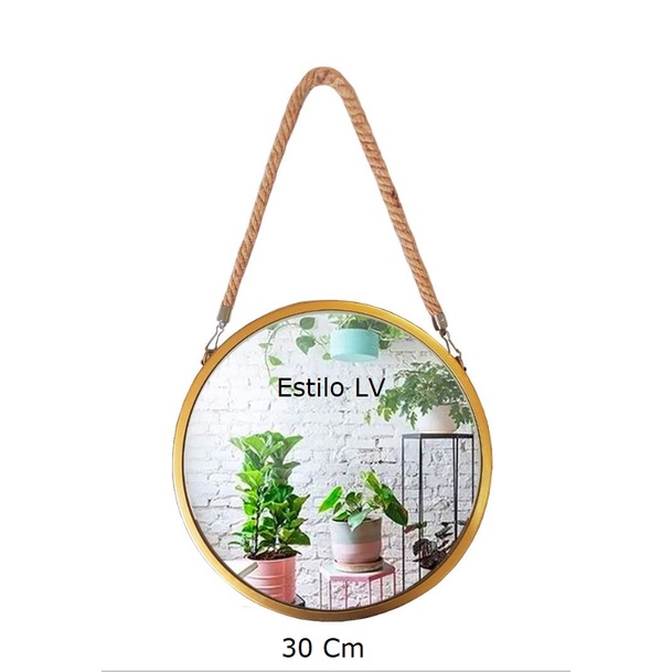 Espejo Ligero 380g Lazo Colgar Espejo De Jardín PMS Sanctuary Fairy - Redondo 30 Cm, Diseño De Hada, Resistente A La Intemperie, Para Pared Exterior Espejo Jardín Hada