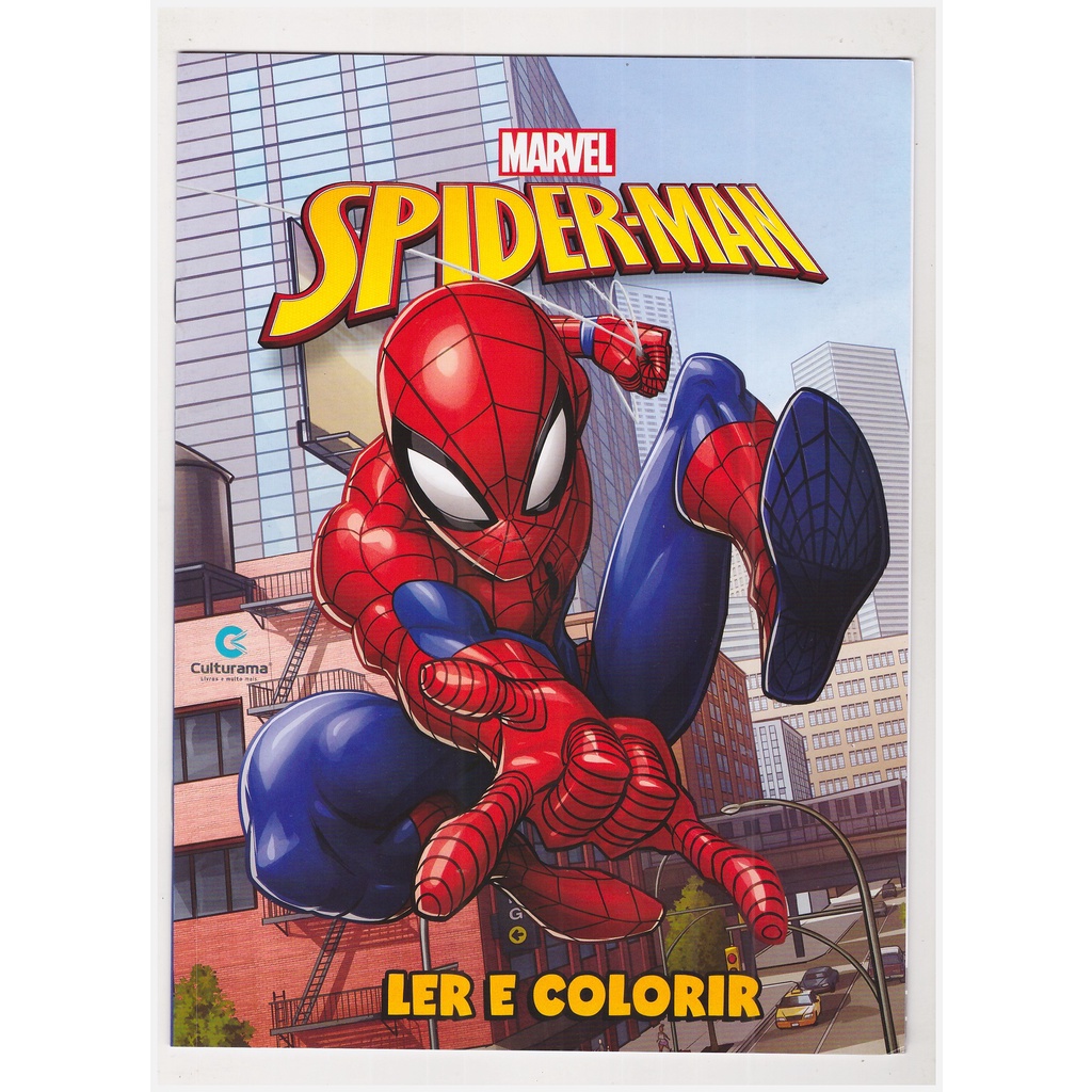 Livro Infantil 100 Atividades Homem Aranha Colorir Desenhar Jogos Diversos  Marvel Pintar