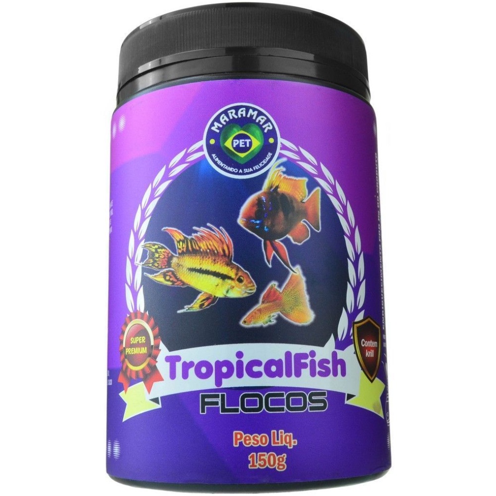 Tropical Fish Flocos 150g Ração P/ Peixe - Maramar | Shopee Brasil