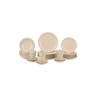 Aparelho de jantar Haus Concept Decorato 30 peças Creme