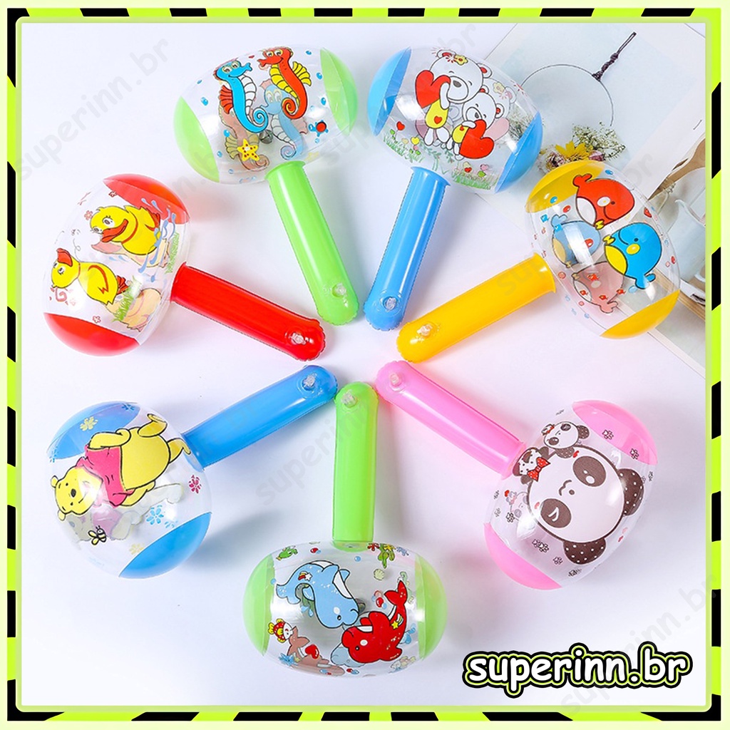 Martelo Inflável Pequeno 22 cm/Brinquedo Infantil Piscina Banho Com ...