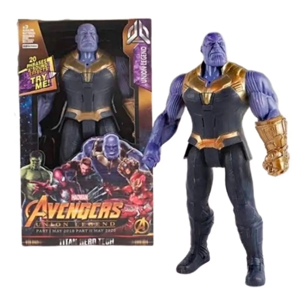 Boneco Thanos Grande 30CM Articulado C/luz E Som Pronta Entrega ...