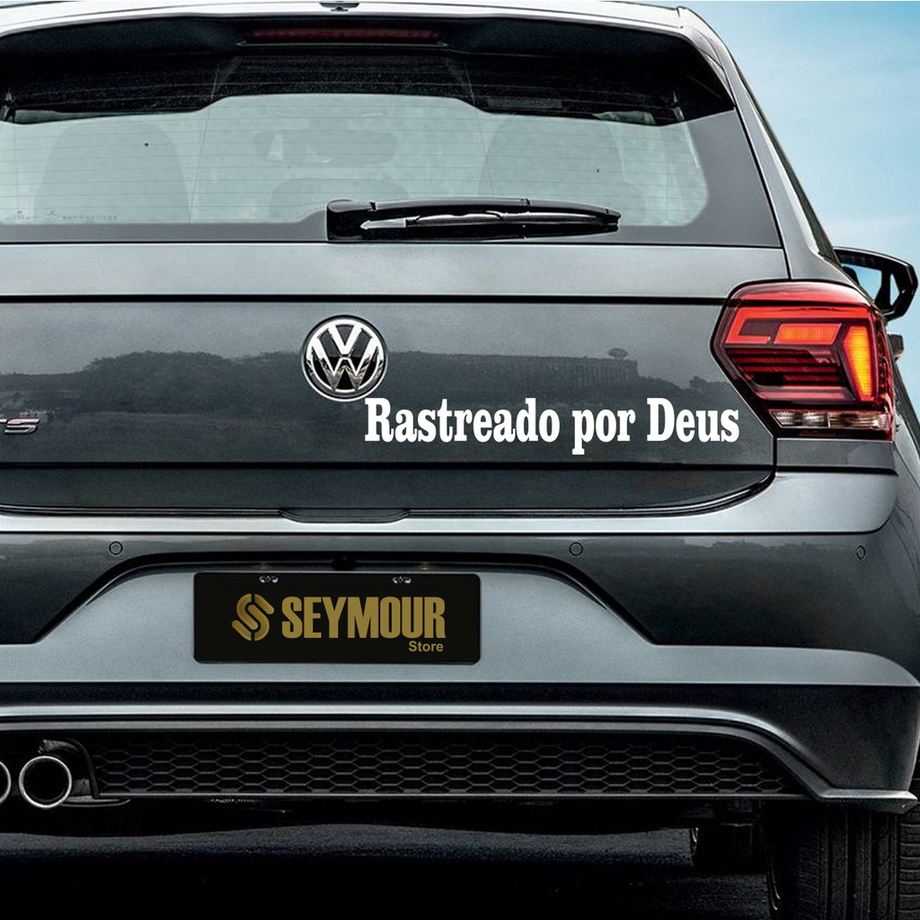 Adesivo Frase Rastreado Por Deus Carro Automotivo Jesus | Shopee Brasil