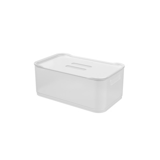 Cesta Organizadora Grande com Tampa Coza Fit 30,5 x 18,5 x 12,4cm Natural