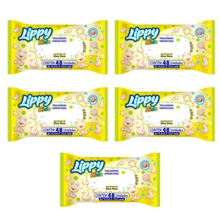 Kit 5 Pacotes Toalha Umedecida Lippy Kids Direto Da Fábrica (240 Toalhas)