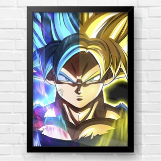 Placa Decorativa Fosca 22,5X18cm Dragon Ball Super Z - Son Goku Vegeta  Gohan Goten Trunks Vídeo Game Jogo (Geek/Nerd/Anime) (M5)