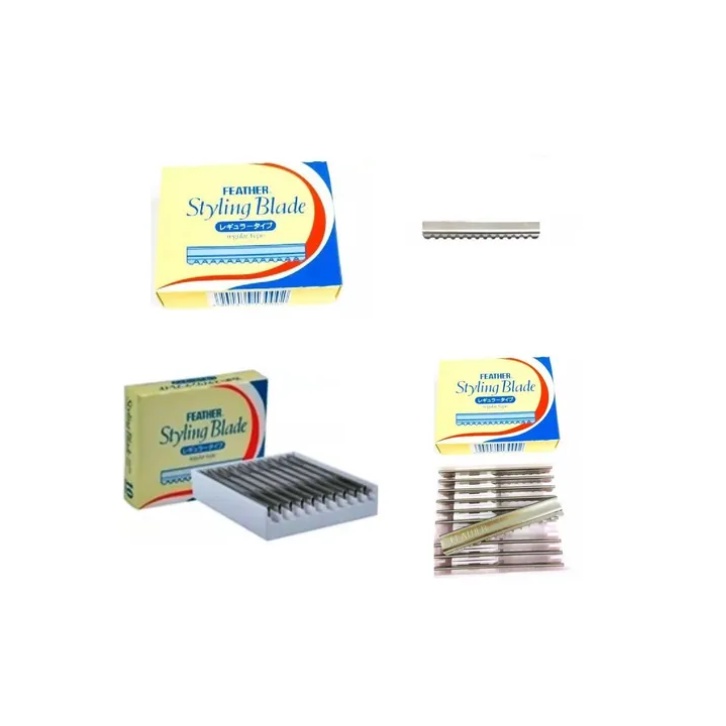 Lâmina Feather De Desfiar Para Navalhete Navalha Com 10 Pçs