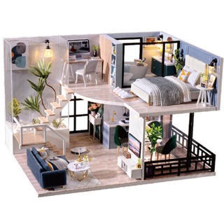 Cutebee DIY Dollhouse Kit Doll Houses Miniatura De M veis Com