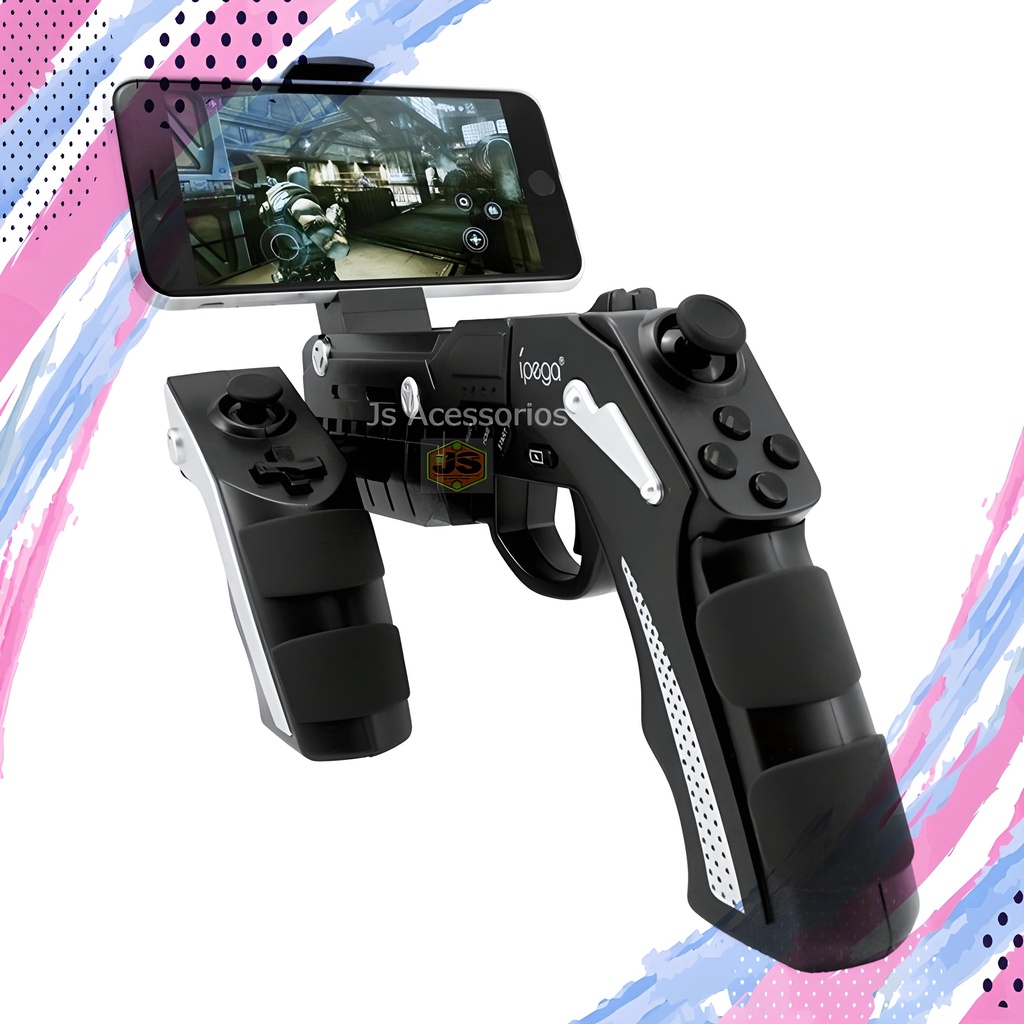 Arma Pistola Video Game Celular Bluetooth Android Ios