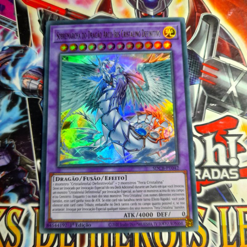 Sobremarcha Do Dragão Arco Íris Cristalino Definitivo - Ultra Raro Foil - Original - Yu-gi-oh / Yugioh