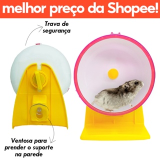 Brinquedo Jel Plast Pet Roe Roda Plástica Amarela para Hamst