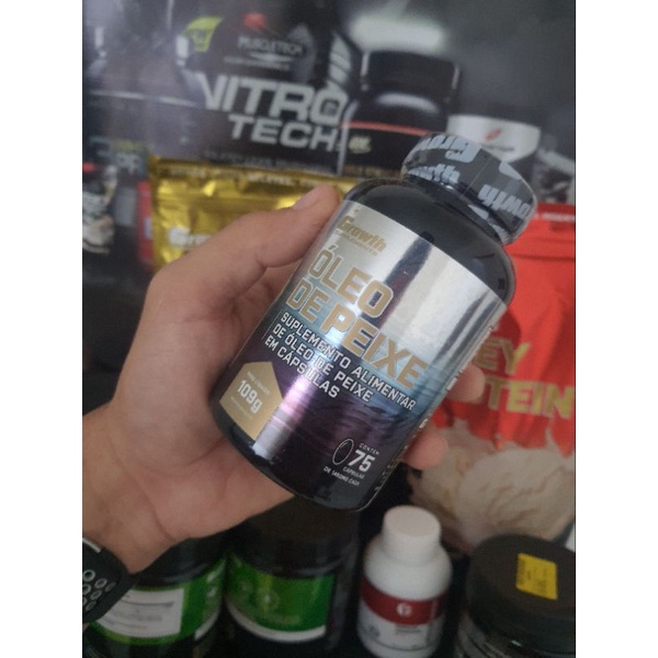Ômega 3 Growth Óleo de Peixe 75 Softgel Growth Supplements