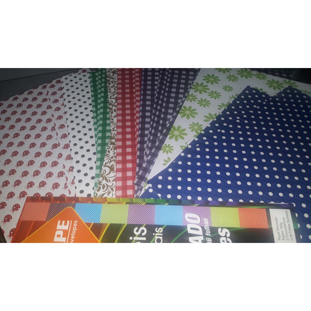 Papel Color Set A4 Decorado 30 Fls Papel Com Estampa Dupla Face 120g 210x297mm Shopee Brasil 5914