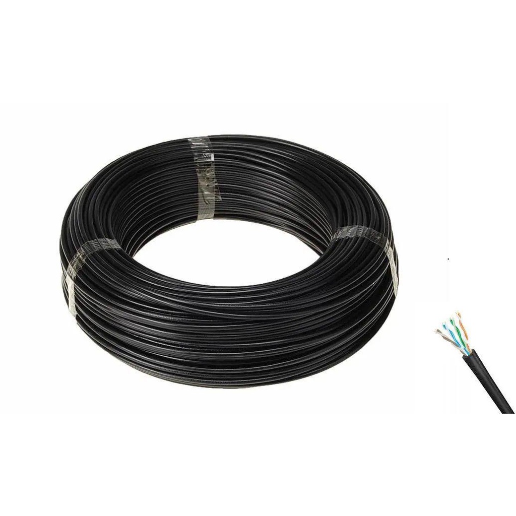 Cabo de rede/ CFTV/ Internet Rolo C/ 50 Metros - Preto
