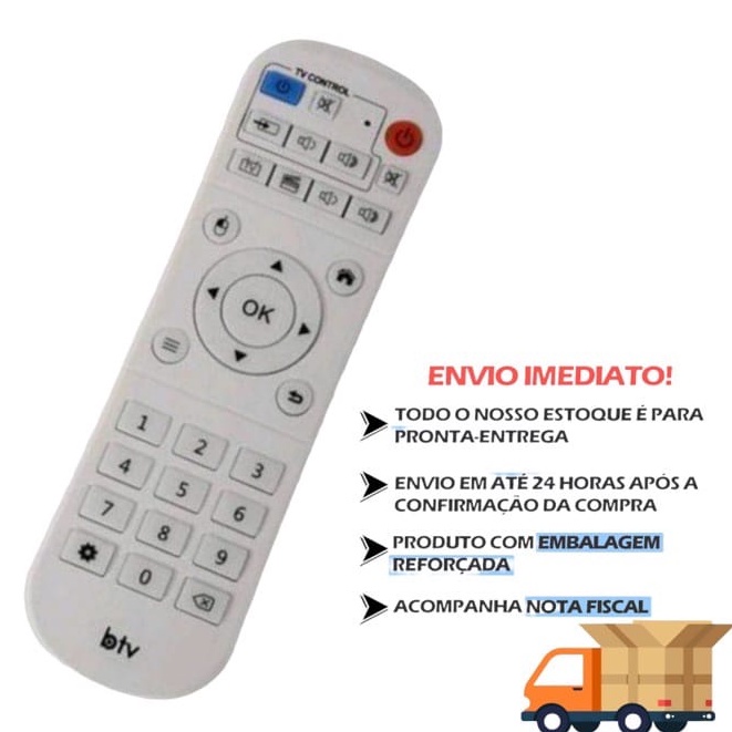 Controle Remoto Para Btv Express B8, BTV B9, Btv B10 | Shopee Brasil